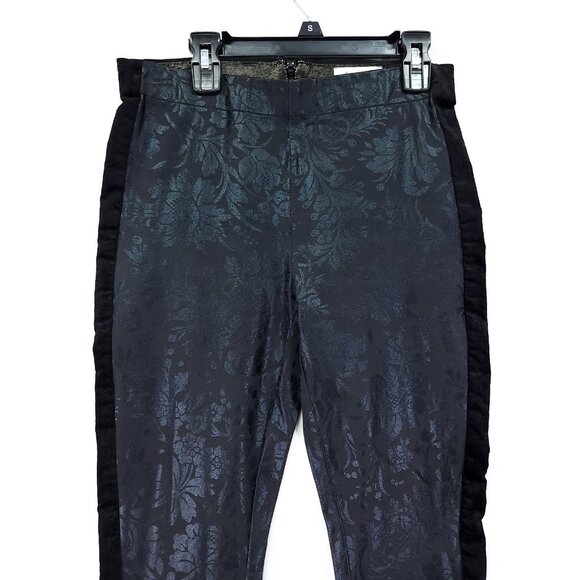 Anthropologie Jacquard Pants Size 0 The Essential Foil-Printed Tuxedo Trousers - Picture 11 of 15